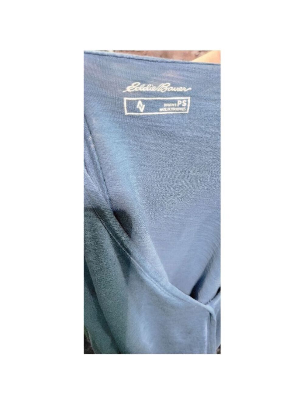 Eddie Bauer Blue Three Quarter Sleeve Top Women's Small Petite - Picture 5 of 8
